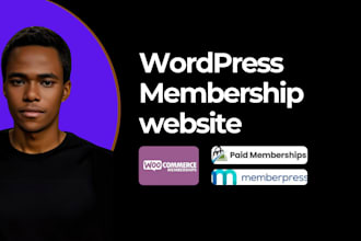 build wordpress membership website, subscription website with memberpress