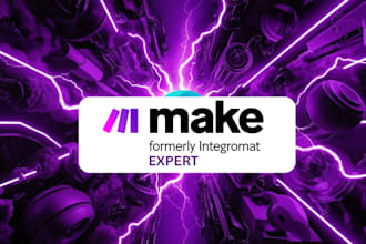 make integromat automation, make com automation, make integration, zapier expert