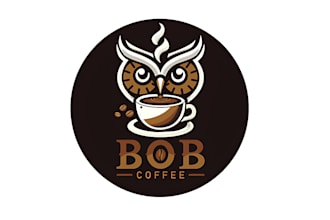 make a modern unique coffee shop bar nightclub logo and any graphics design