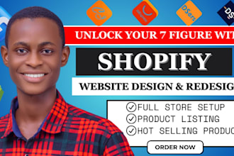 build shopify store, shopify website, or shopify dropshipping store