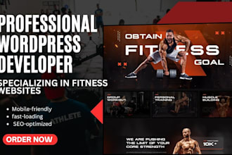 build a wordpress website for personal trainers, gyms and fitness studios