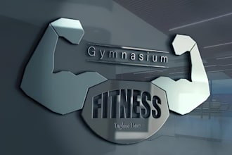 make modern fitness, gym, yoga, health, wellness logo