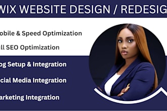 build professional wix website redesign and SEO optimization