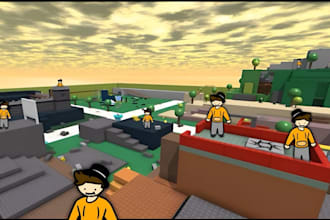 build roblox game, 3d model, roblox scripting, roblox map,full game creation,gfx