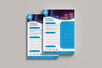 create urgent capability statement, flyer, and company profile in 6 hours