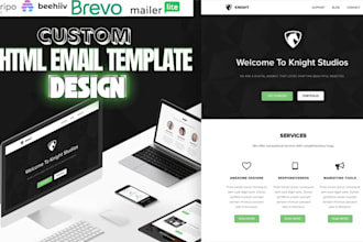 design HTML email template newsletter template design stripo brevo mailerlite
