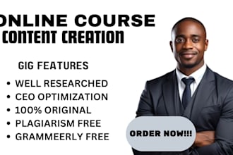 create online course content and course outline do online course creation
