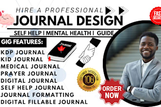 design self help journal, mental health KDP journal kids journal guide workbook
