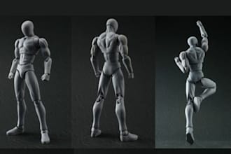 do articulated 3d action figure model 3d toy sculpting for 3d printing in zbrush