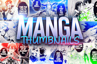 design eye catching manga recap thumbnail