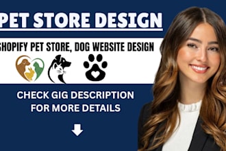 build a puppy dog website or pet store shopify pet store pet store design