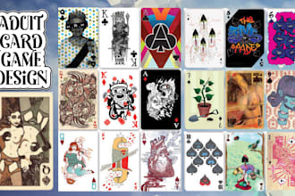 design adult playing card deck, drinking card game, party card, box mockup, rule