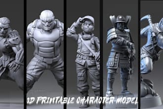 sculpt 3d print character, dnd miniature figurine action figure toy design stl