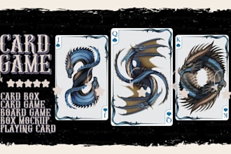 design stunning board game, card game, tcg, ocg, trading card, and playing cards