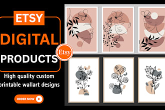 design custom aesthetic wall art printables and svgs for etsy resellers