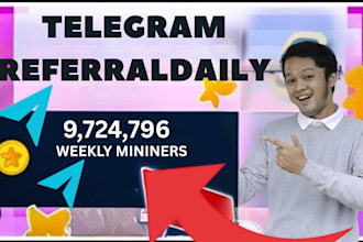 get 90m referral count via telegram referral link promotion, p2e, mining app