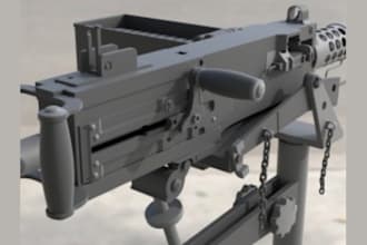 3d spaceship model stl military tank assault gun starship 3d hard surface model