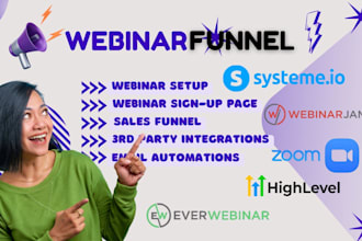 design a webinar funnel integration, webinarjam everwebinar, gotowebinar, zoom
