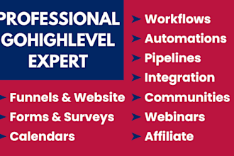 be your gohighlevel ai expert setup highlevel website funnel workflow automation