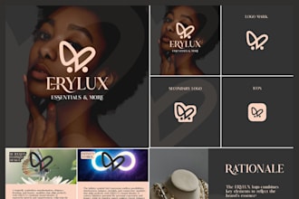 design unique feminine logo and brand identity for women led businesses