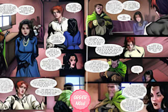 draw professional comic, manga, webtoon, or graphic novel art in your style