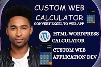 build custom financial web calculator excel htmlweb calculator wordpress website