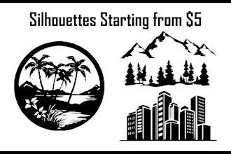 create custom silhouettes for tshirt, logo and more
