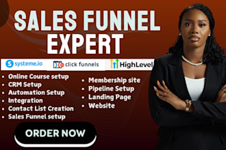 be your sales funnel automation expert in systeme io ghl clickfunnel CRM expert