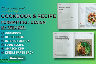 design cookbook, cookbook formatting, food menu, resturant menu, self publish