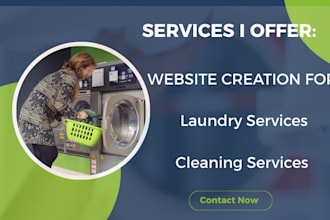 design a responsive modern dry cleaning, laundry services website