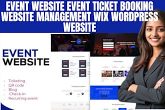 event website event ticket booking website management wix wordpress website