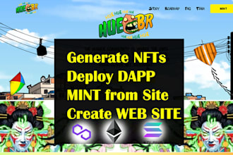 do nft minting websites on bsc, ethereum, solana, polygon and design nfts