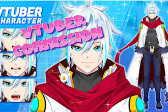 design and rig live2d vtuber model, anime art charcater, for streaming, face rig