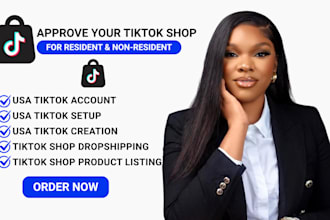 create USA tiktok shop US tiktok account manage tiktok shop for non USA