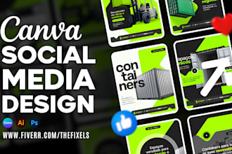 create canva social media posts designs with templates