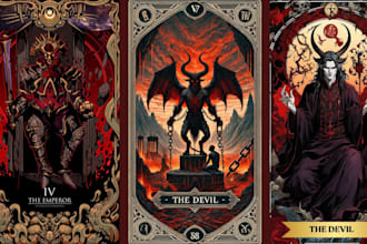 create tarot card designs card game art 3d card boxes board game