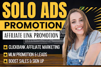 do organic USA solo ads, affiliate link promotion, MLM leads, USA email campaign