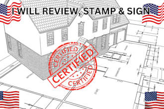 provide architectural stamp pe stamp for florida stamp and arizona stamp