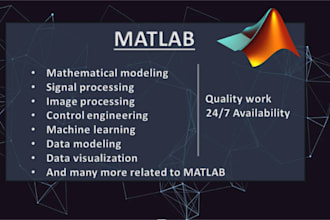 do matlab programming, image processing, simulink and gui projects
