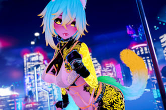 custom vrchat avatar vr character avi furry nsfw avatar toggles outfit vrc model