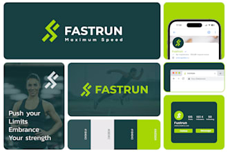 do modern corporate logo with brand identity guidelines