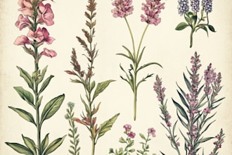 do a beautiful vintage botanical illustrations