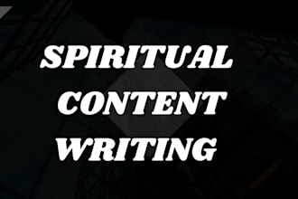 spiritual content writing web content