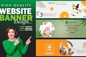 design website banner, web slider, and shopify banner