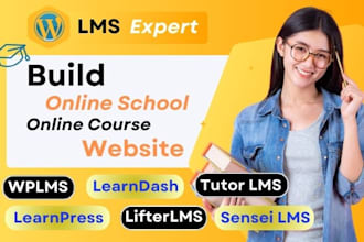 develop online course website with wordpress lms