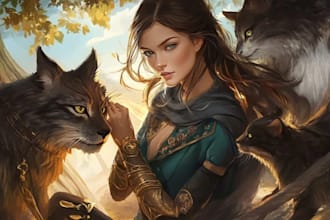 draw a fantasy character  for you