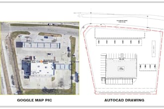 draw site plan from google maps for permit