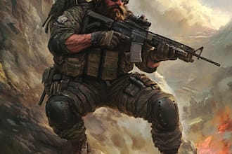 draw military themed illustrations