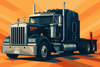 draw vector art cartoon from your car or any vehicle