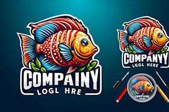 design meaningful discus fish mascot logo within new concepts